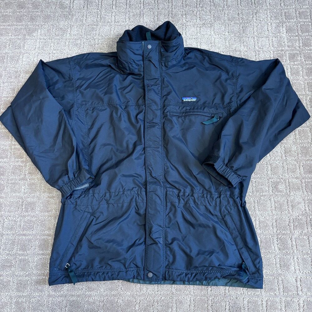 Patagonia Vintage Nylon Windbreaker Jacket Women's S Black Hike Camp READ